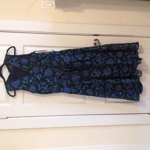 Tahari floral lace Hi-low dress black blue